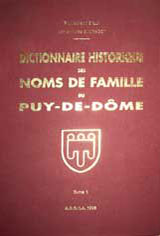 Dictionnaire historique des noms de famille du Puy de Dôme